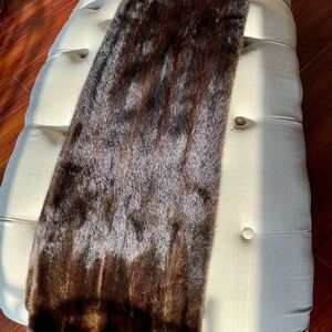 Luxury Home Decor Brown Fur Scarf / Throw / Blanket